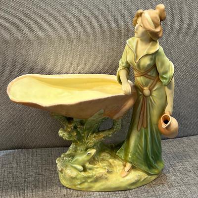 Royal Dux Dish Maiden, Amphora, Frog C.1900