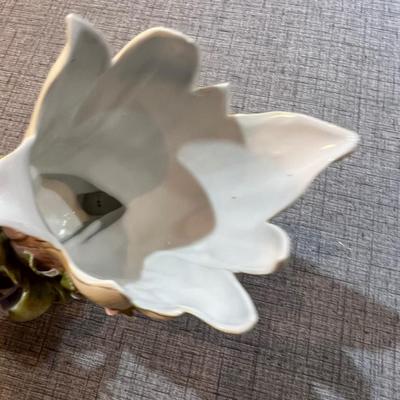 Antique Meissen Cherub w/Lily Flower Cornucopia Style Vase