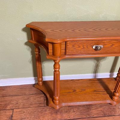 Wooden Single Drawer Entry Table