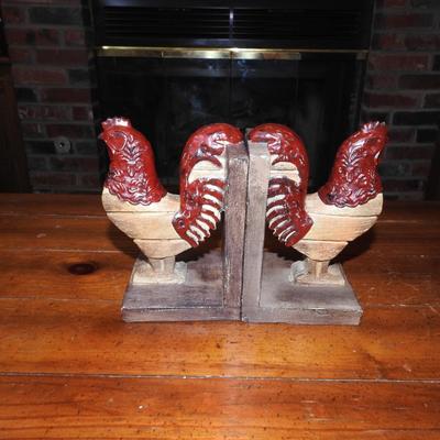Chicken bookends