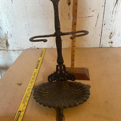 Wrought iron fireplace tool holder
