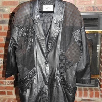 RZR women's leather coat