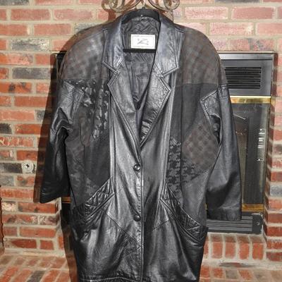 RZR women's leather coat