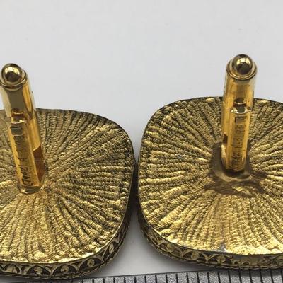 Vintage Dante Cufflinks Apollo and Leucothoe Incolay Masterpiece Collection. Marked