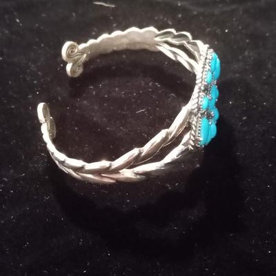 STERLING AND TURQUOISE LADIES BRACELET