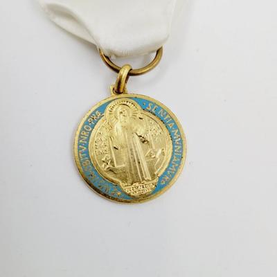 ANTIQUE GOLD JUBILEE ST BENEDICT COLLEGE RIBBON