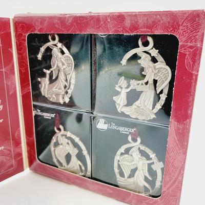 LONGABERGER ANGEL PEWTER ORNAMENTS