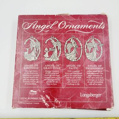 LONGABERGER ANGEL PEWTER ORNAMENTS