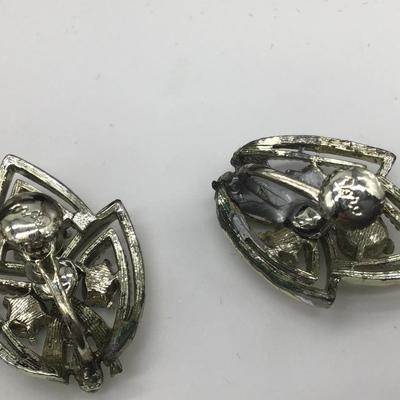 Vintage Coro Rhinestone Earrings