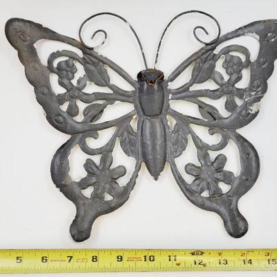 BEAUTIFUL METAL BUTTERFLY DECOR DUO