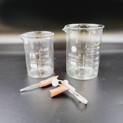 VINTAGE SCIENCE BEAKER & ACCESSORIES SET #1