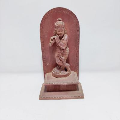 WOOD CARVED HINDU GOD WALL HANGING FIGURE