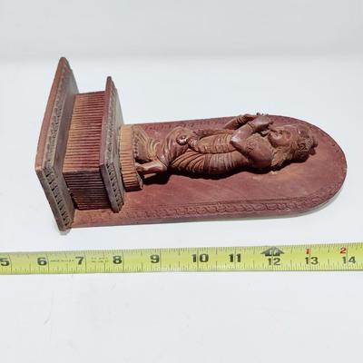 WOOD CARVED HINDU GOD WALL HANGING FIGURE