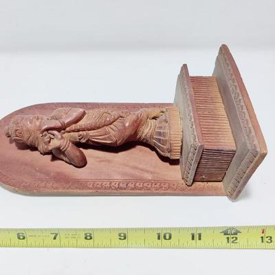 WOOD CARVED HINDU GOD WALL HANGING FIGURE