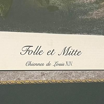 FOLLE ET MITTE ~ Chiennes De Louis XIV Framed Print