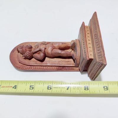 WOOD CARVED HINDU GOD WALL HANGING FIGURE