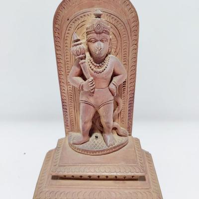 WOOD CARVED HINDU GOD WALL HANGING FIGURE
