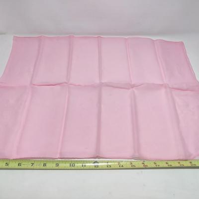 VINTAGE PRETTY PINK HAND ROLLED RAYON SCARF