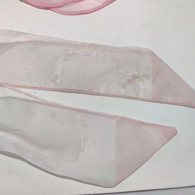 LOVELY VINTAGE PINK SHEER NYLON APRON