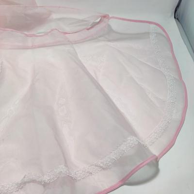 LOVELY VINTAGE PINK SHEER NYLON APRON