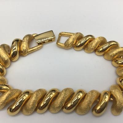 Napier Brushed Gold Tone Bracelet