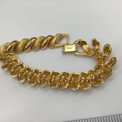 Napier Brushed Gold Tone Bracelet