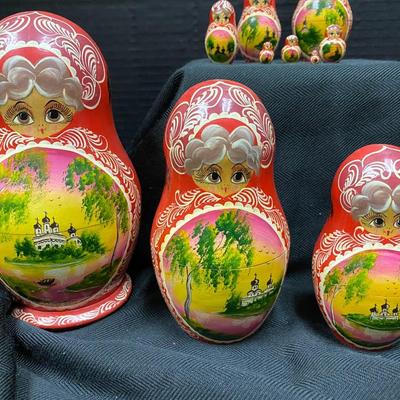 Babushka Nesting Dolls - Set of 10 - Castles on the Dress