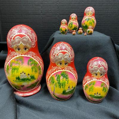 Babushka Nesting Dolls - Set of 10 - Castles on the Dress
