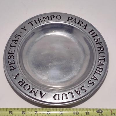 AMERICAN INSPIRATIONS BY WILTON ARMETALE PEWTER HOLLOWARE PLATE