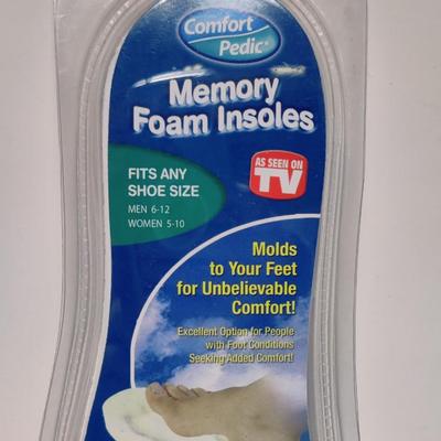 AS SEEN ON TV COMFORT PEDIC MEMORY FOAM INSOLES