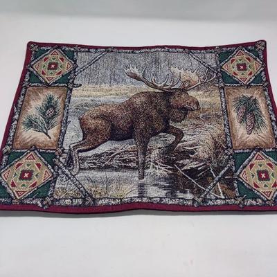 FANTASTIC MOOSE LODGE FABRIC PLACEMATS 3 PCS