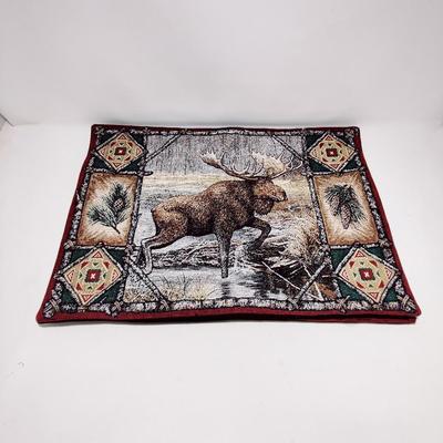 FANTASTIC MOOSE LODGE FABRIC PLACEMATS 3 PCS