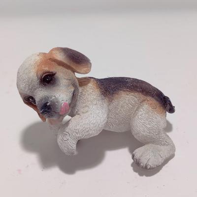 CUTE  BEAGLE PUP FLOWER POT HUGGER FIGURINE