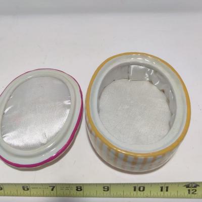 DAINTY FLORAL CERAMIC JEWELRY TRINKET BOX