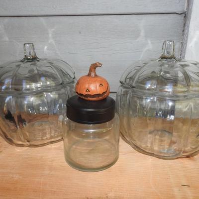 Vintage glass pumpkins