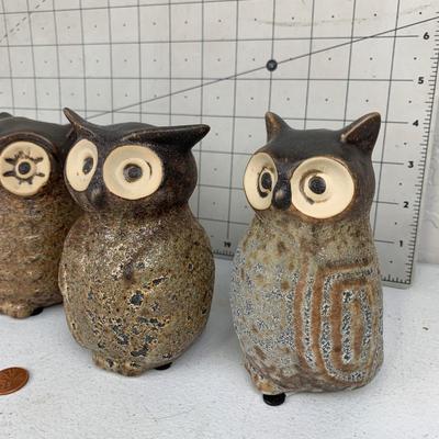 #9 Three Adorable Owl Plant Pots