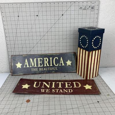 #75 America The Beautiful, United We Stand & Flag Box