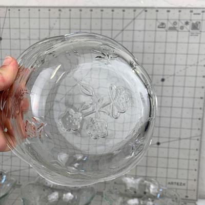 #100 Vintage Flower Glass Dishes