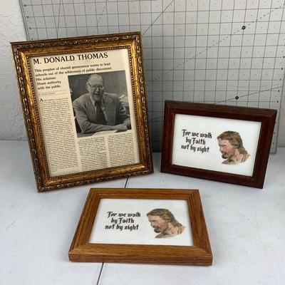 #113 M. Donald Thomas & Jesus Framed Pieces