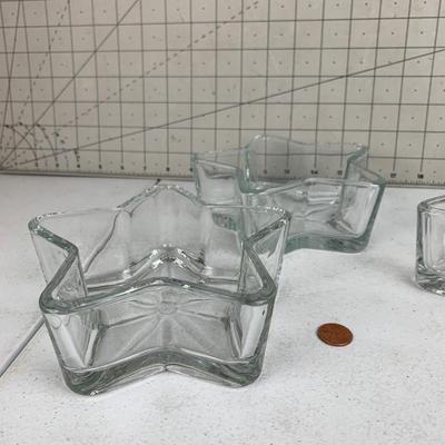 #173 Glass Star Dishes