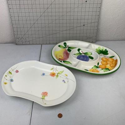 #192 Mikasa Bone China & Pizzato Platters