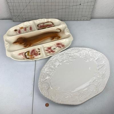 #193 Lane & CO. Weiner Dog Platter & Serving Plate