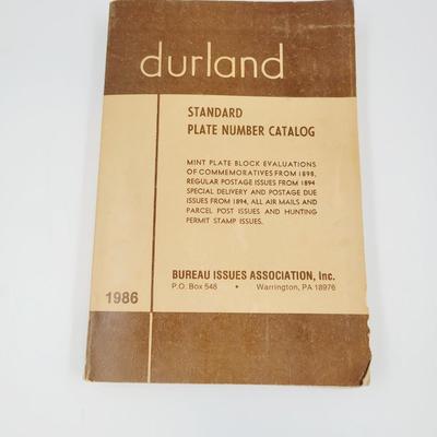 1986 DURLAND STANDARD PLATE NUMBER CATALOG
