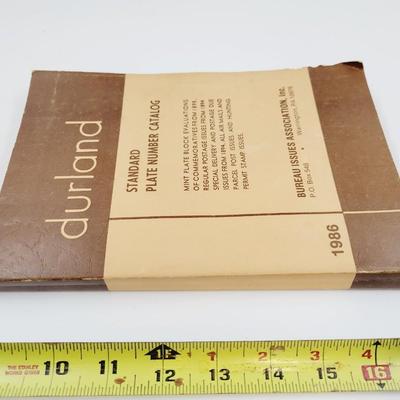 1986 DURLAND STANDARD PLATE NUMBER CATALOG