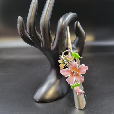 ELEGANT SCULPTURED FLOWER METAL HAIR CLIP