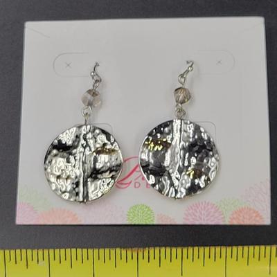 NEW PREMIER DESIGN SILVER TONED DANGLE EARRINGS