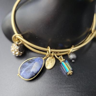 LIA SOPHIA BEAUTIFUL MATTE GOLD TONED CHARM BRACELET