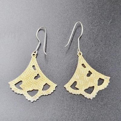STEFANO VINTAGE CLOISONNE DANGLE EARRINGS