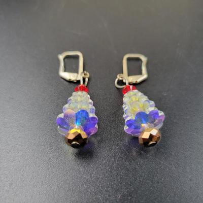 CUTE CRYSTAL ARTISTIC CHRISTMAS TREE EARRINGS