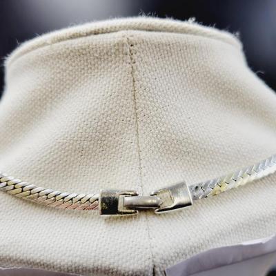 VINTAGE NAPIER 17" FLAT ROPE SILVER & GOLD TONES W/ ACCENT NECKLACE